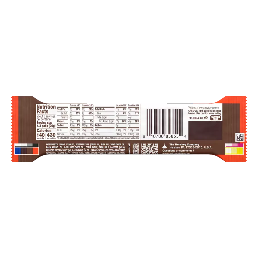 Hersheys Payday Peanut Caramel Chocolate King size - 84g