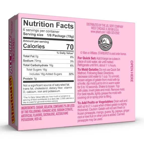 Starburst Strawberry Gelatin - 111.5g