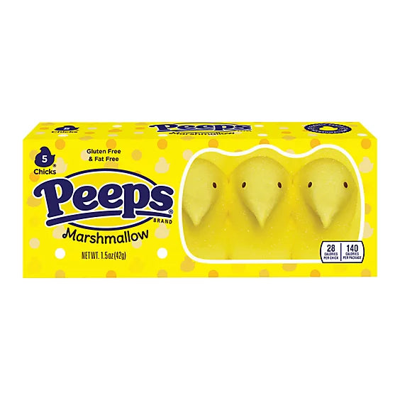 Peeps Just Born Marshmallow Yelllow Chicks - Easter - 1.5oz