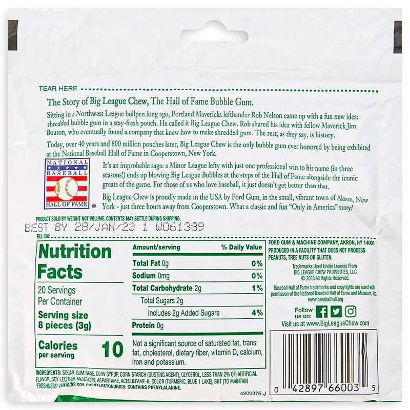 Big League Chew Watermelon - 60g