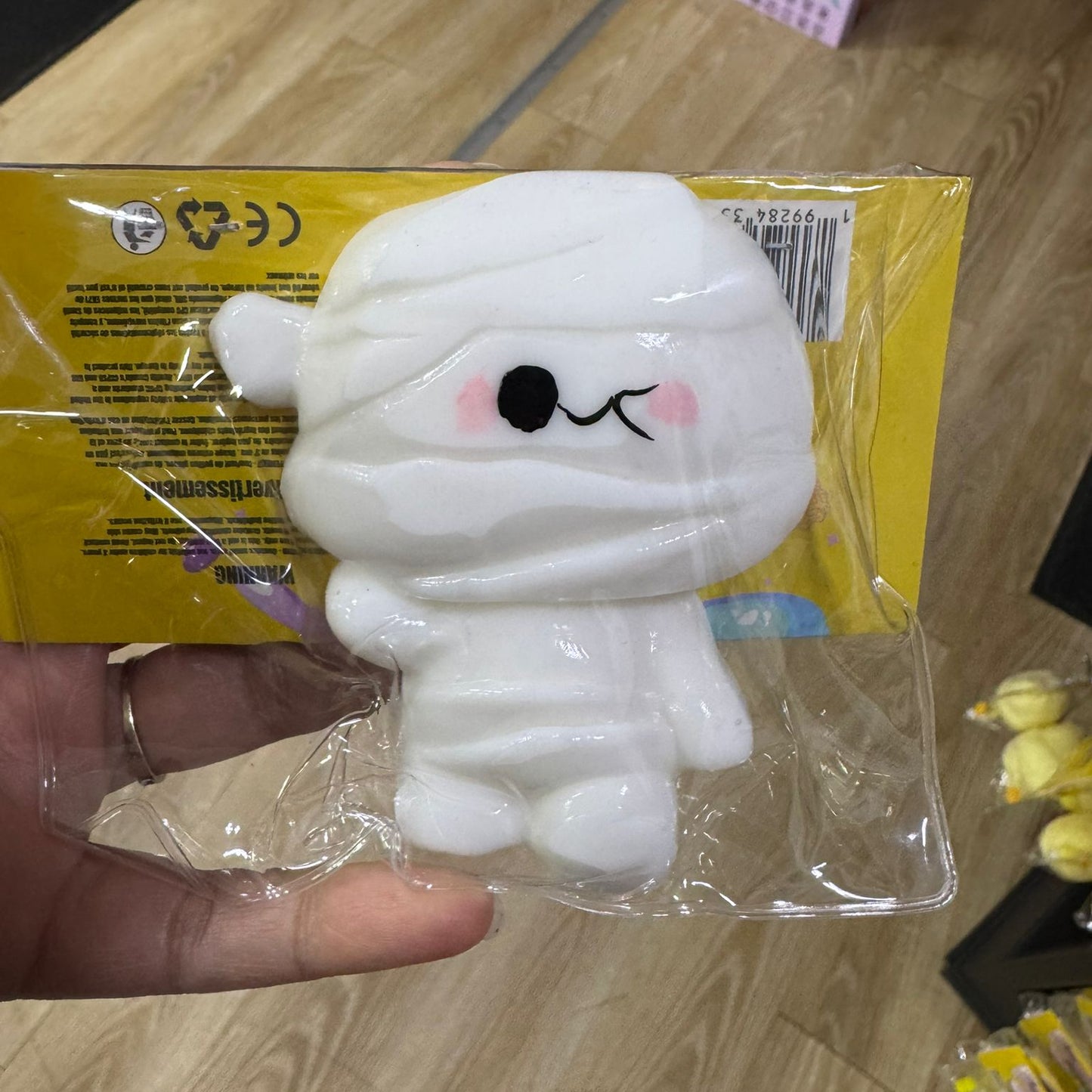 Halloween Mummy White Squishy Toy, Medium - 60g