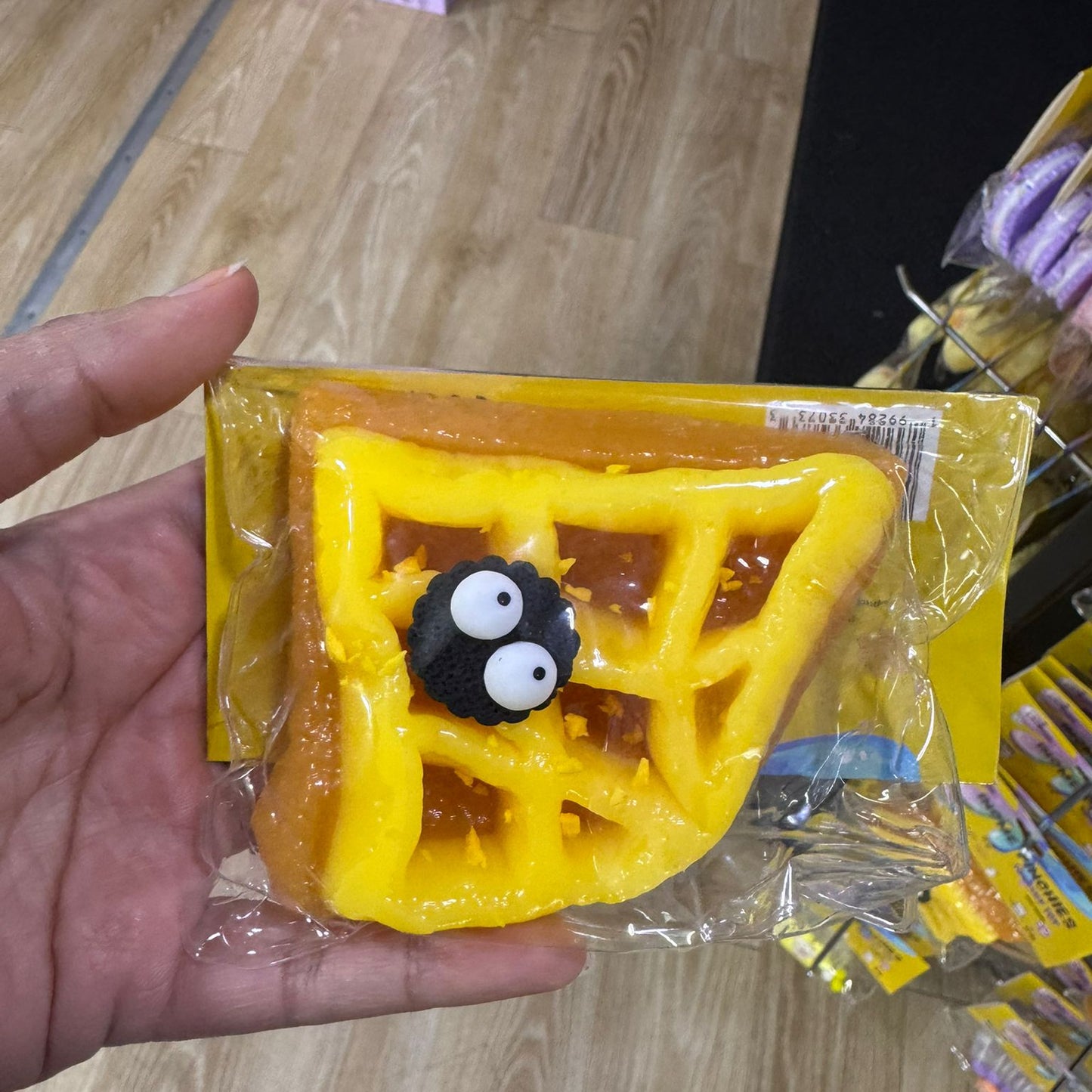 Halloween Squishy Toy Waffle with EyesCharm , Medium - 60g