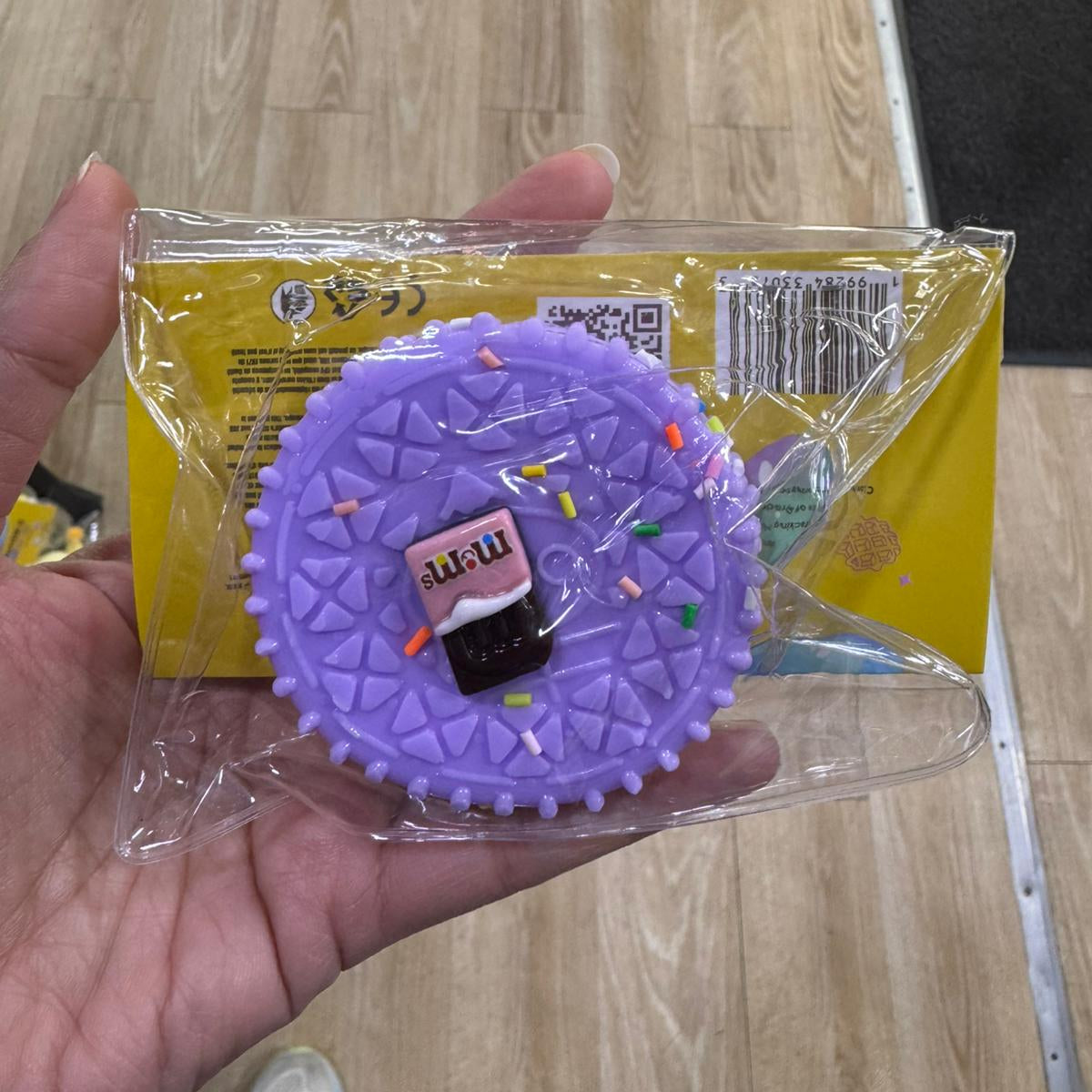 Oreo Squishy Toy with Charm,Medium,Purple - 60g