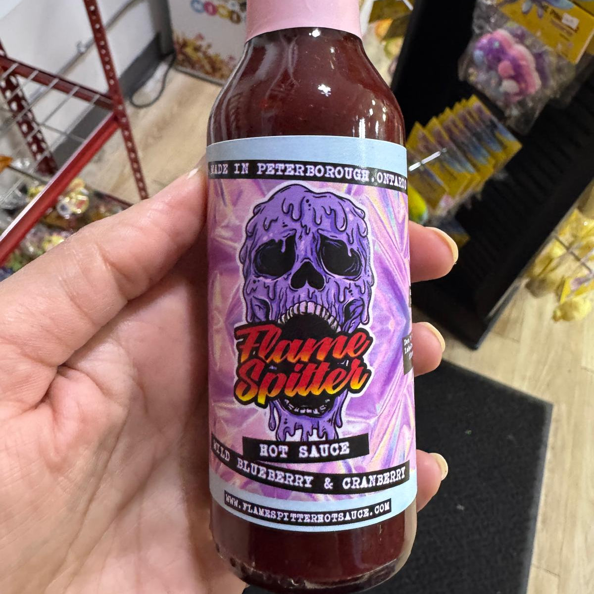 Flame Spitter Medium Hot Sauce,Sour Apple & Honey - 5oz
