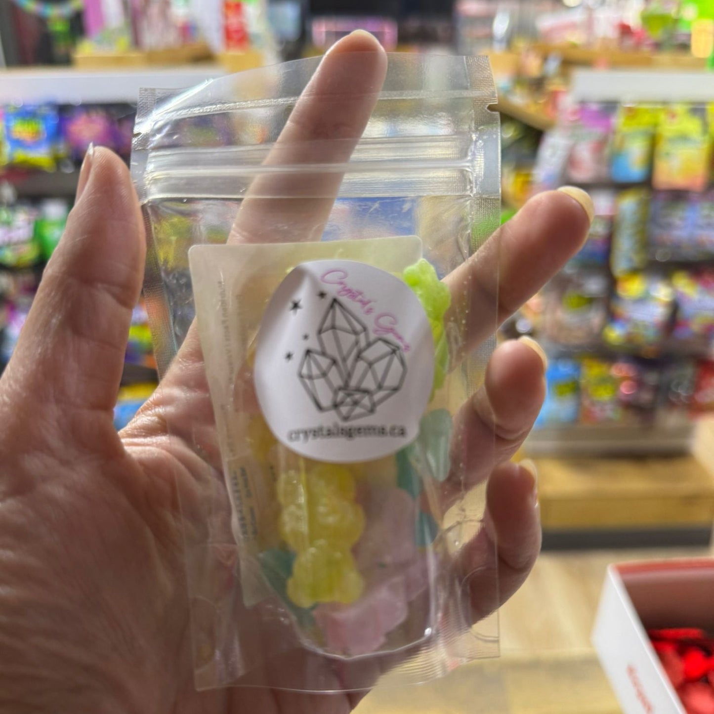 Silky Gems Crystal Candy Rainbow Gummy Bears-52g