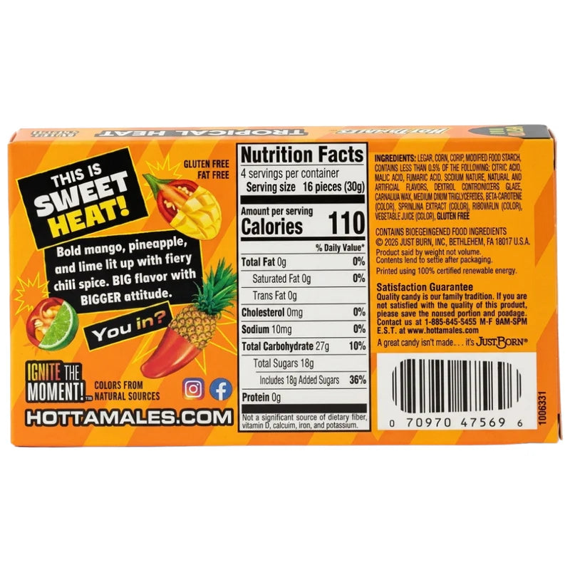 Hot Tamales Tropical Heat - 120g