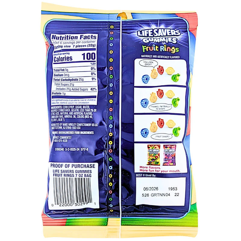 Lifesavers Gummies Fruit Rings -198g