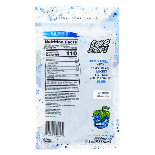 Sour Strips Blue Raspberry - 96g