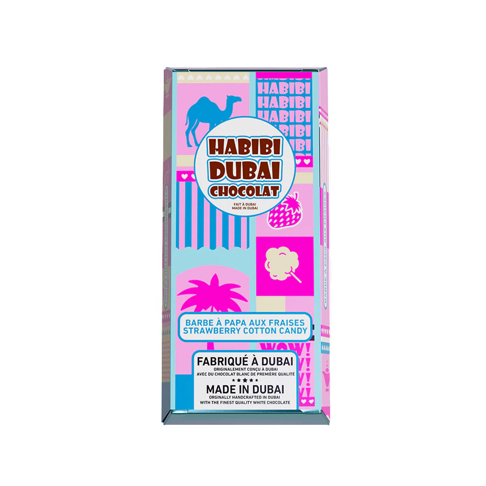 Habibi Dubai Strawberry Cotton Candy Chocolate - 200g