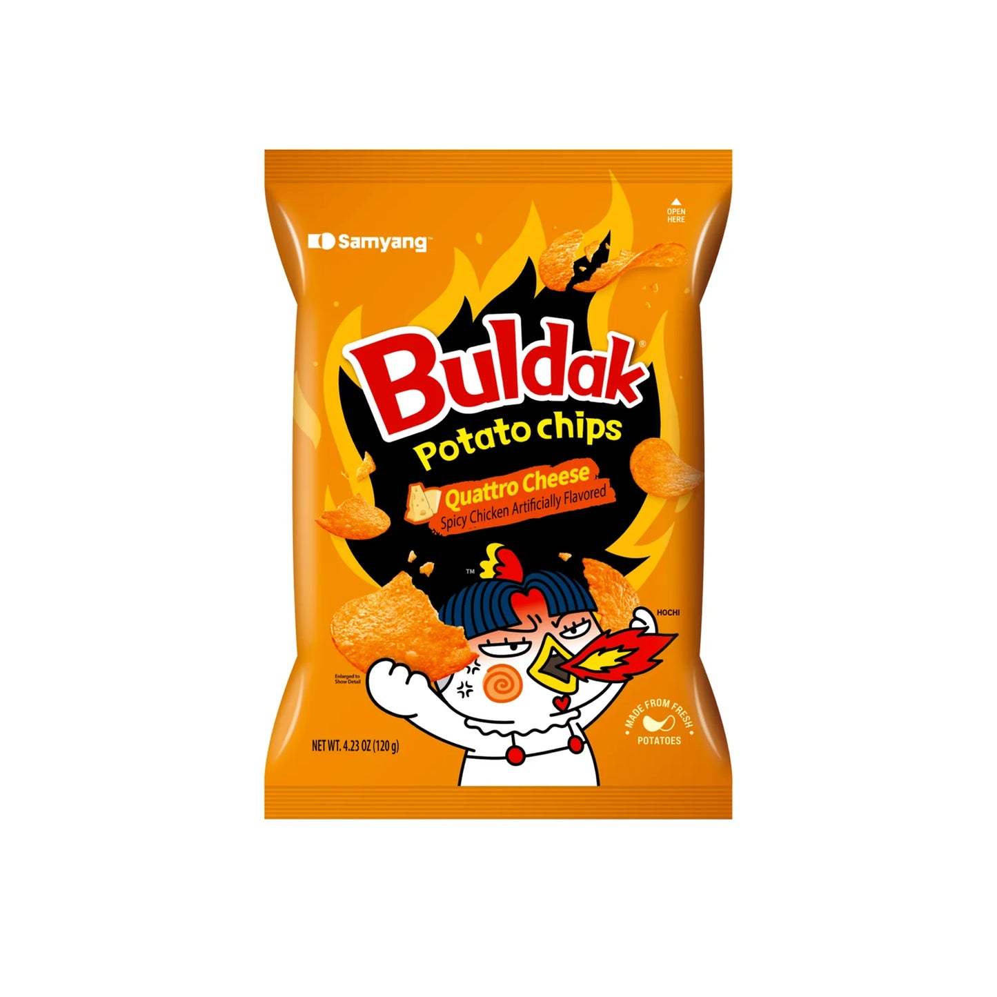 Buldak Potato Chips Quattro Cheese - 120g