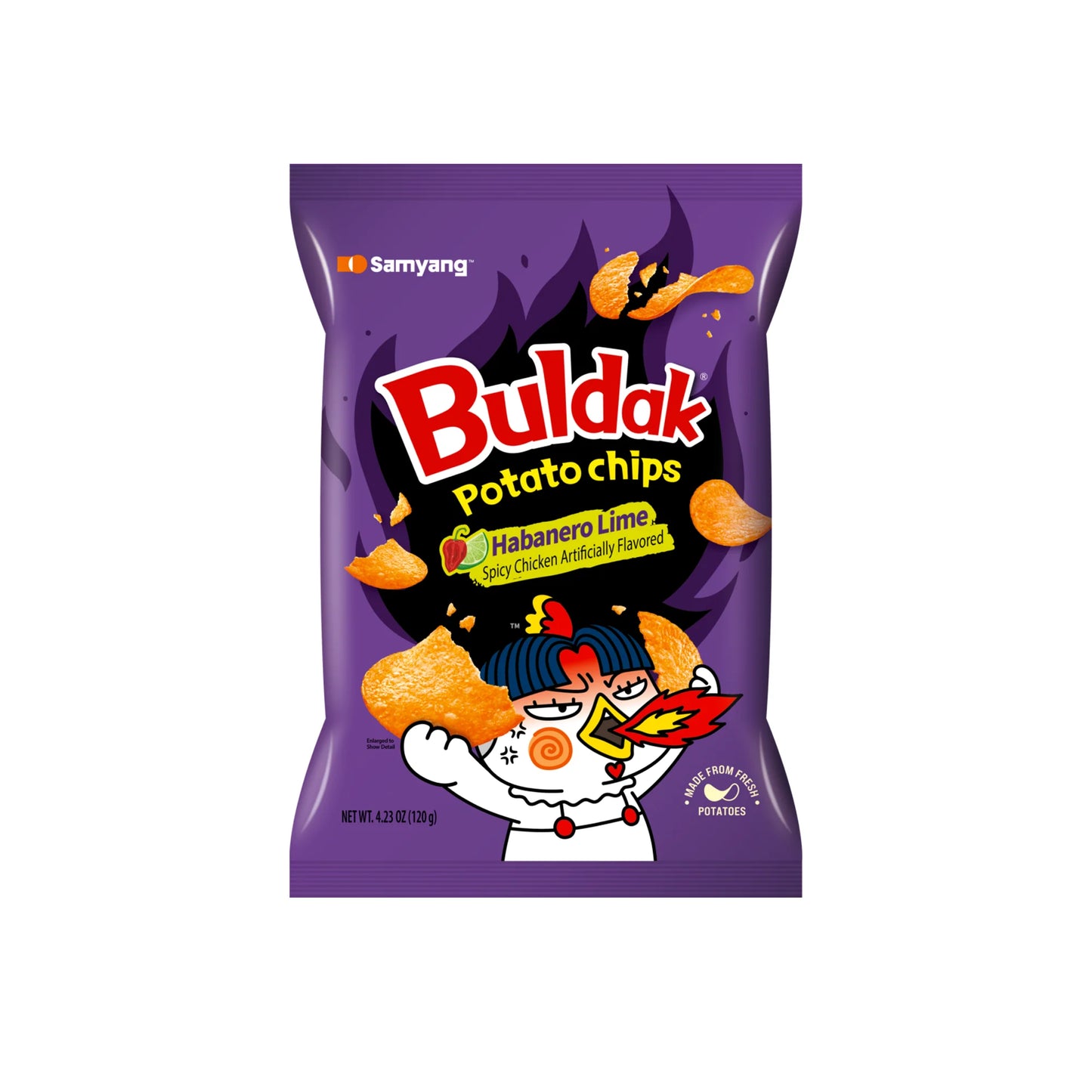 Buldak Potato Chips Harbanero Lime - 120g