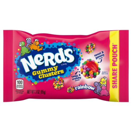 Nerds Rainbow Pink Gummy Clusters - 3oz