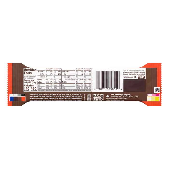 Hersheys Payday Peanut Caramel Chocolate King size - 84g