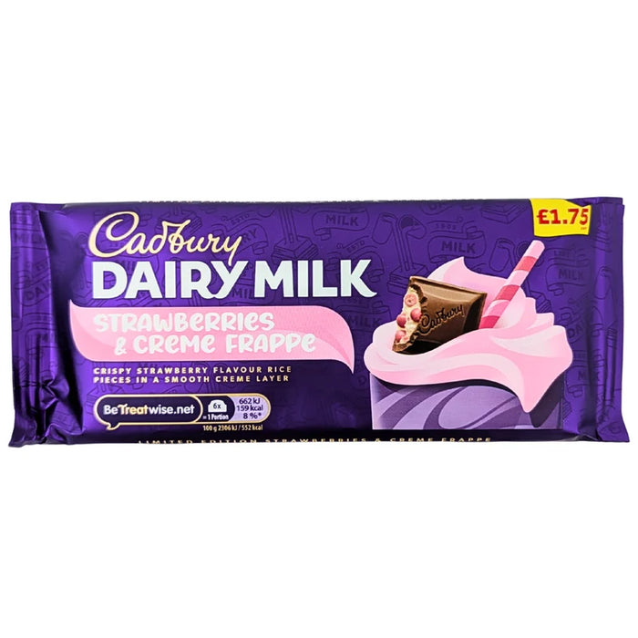 Cadbury Dairy Milk Strawberries & Creme Frappe