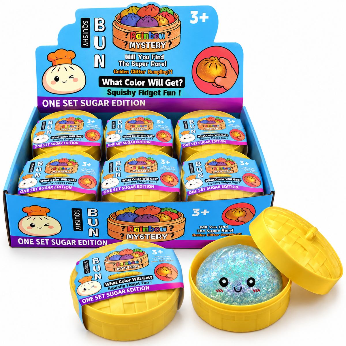 BUN Squishy – Rainbow Mystery with lights