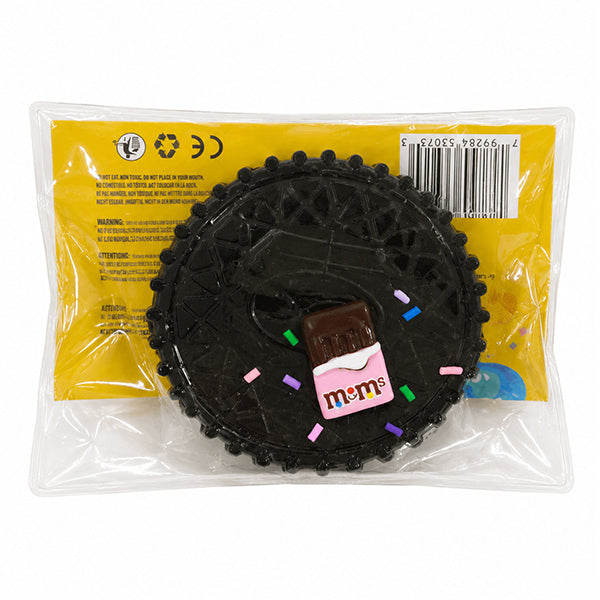 Oreo Squishy Toy  with Charm,Medium, Black - 60g