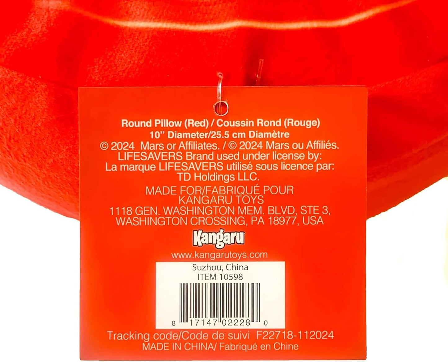 Lifesavers Round Pillow - Red - 5oz