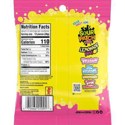 Sour Patch Kids Pink Lemonade - 102g