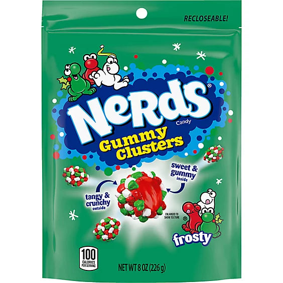 Nerds Holiday Gummy Clusters Stand Up Pouch - Christmas - 226g