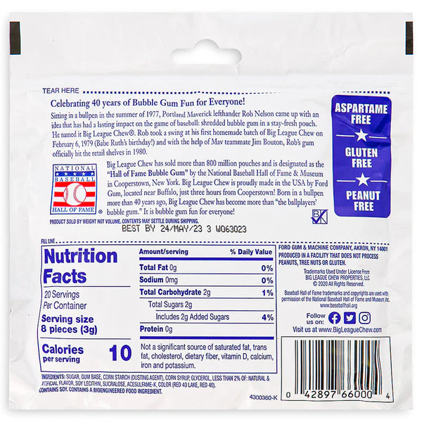 Big League Chew Original - 60g