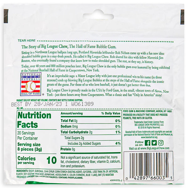 Big League Chew Watermelon - 60g