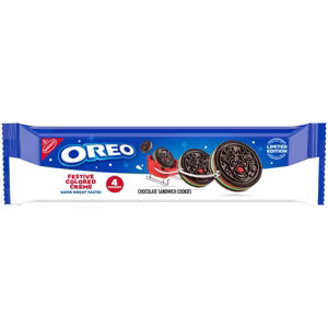 Oreo Festive Coloured Crème King Size Cookies - Christmas - 58g