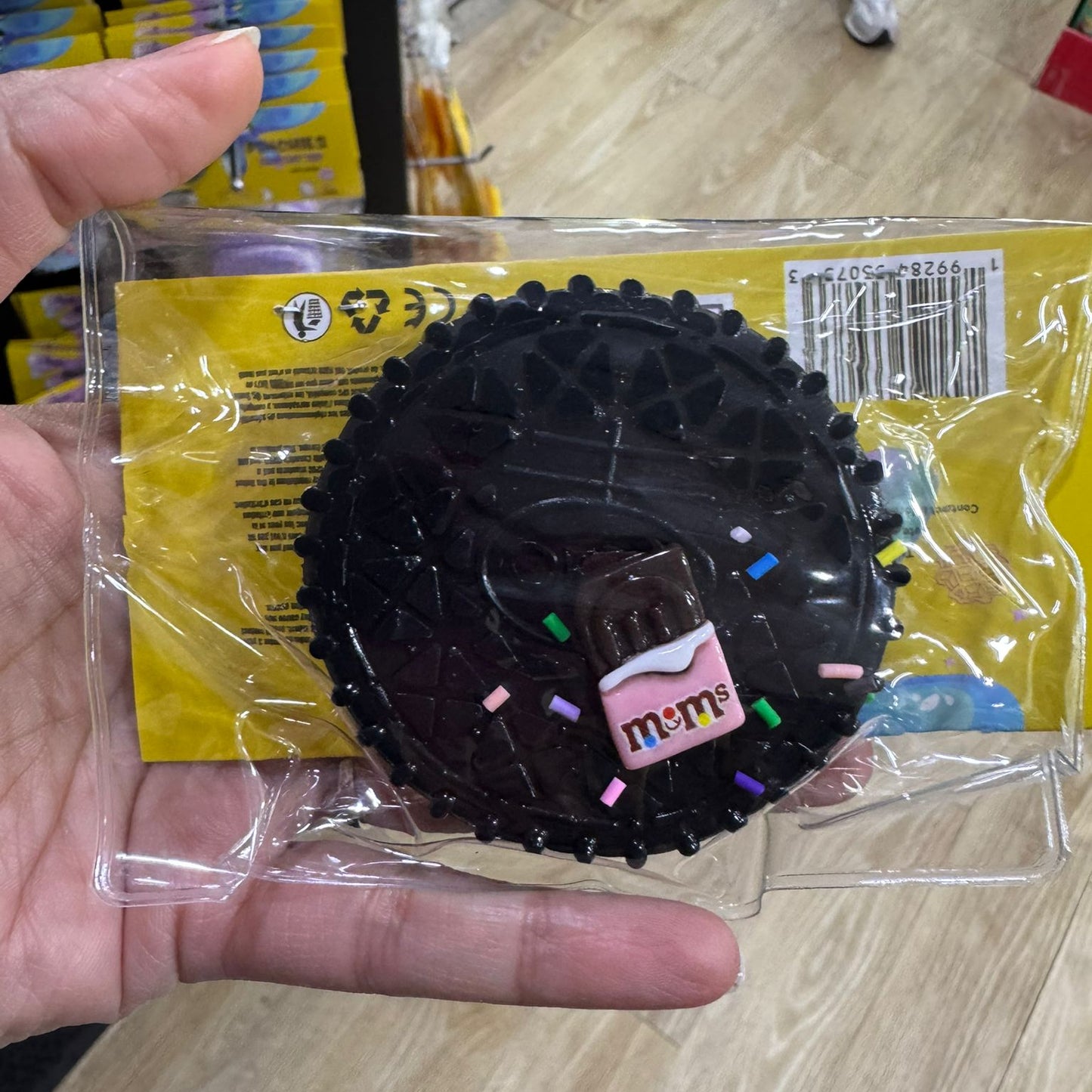 Oreo Squishy Toy  with Charm,Medium, Black - 60g