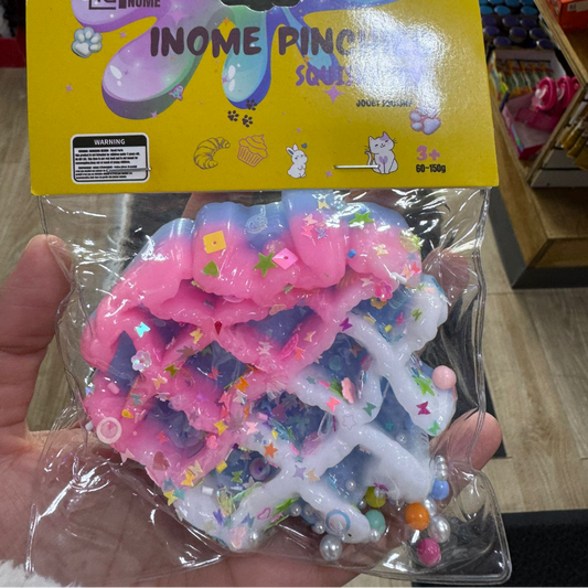 Waffle Glitter Squishy Toy,Medium- 60g