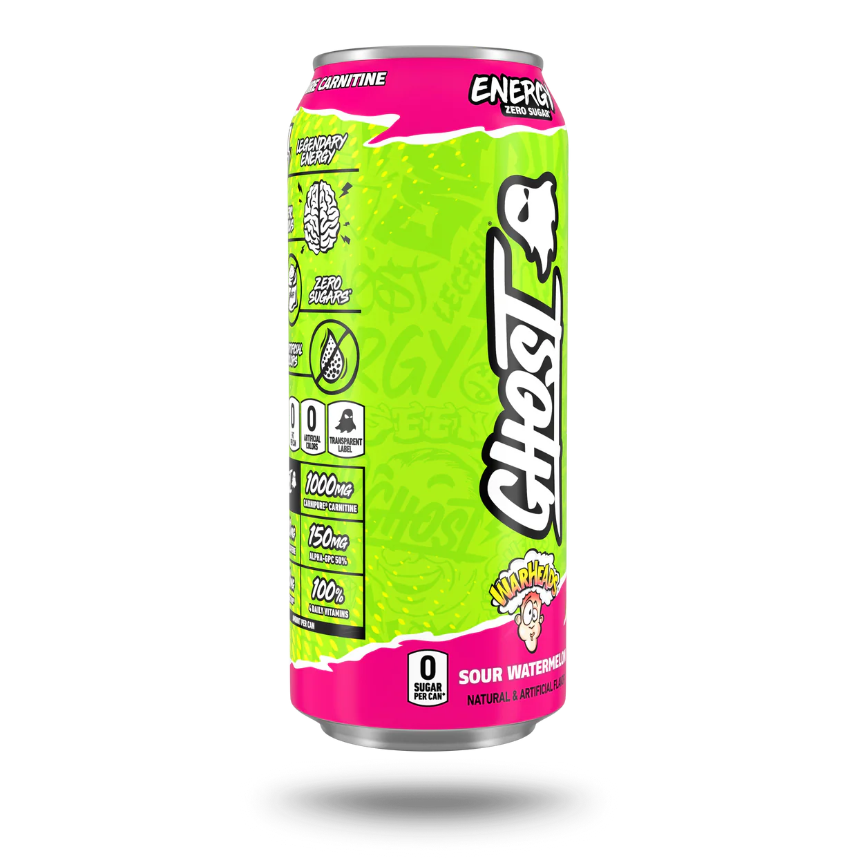 Ghost Energy Drinks, Warheads Sour Watermelon  - 473ml