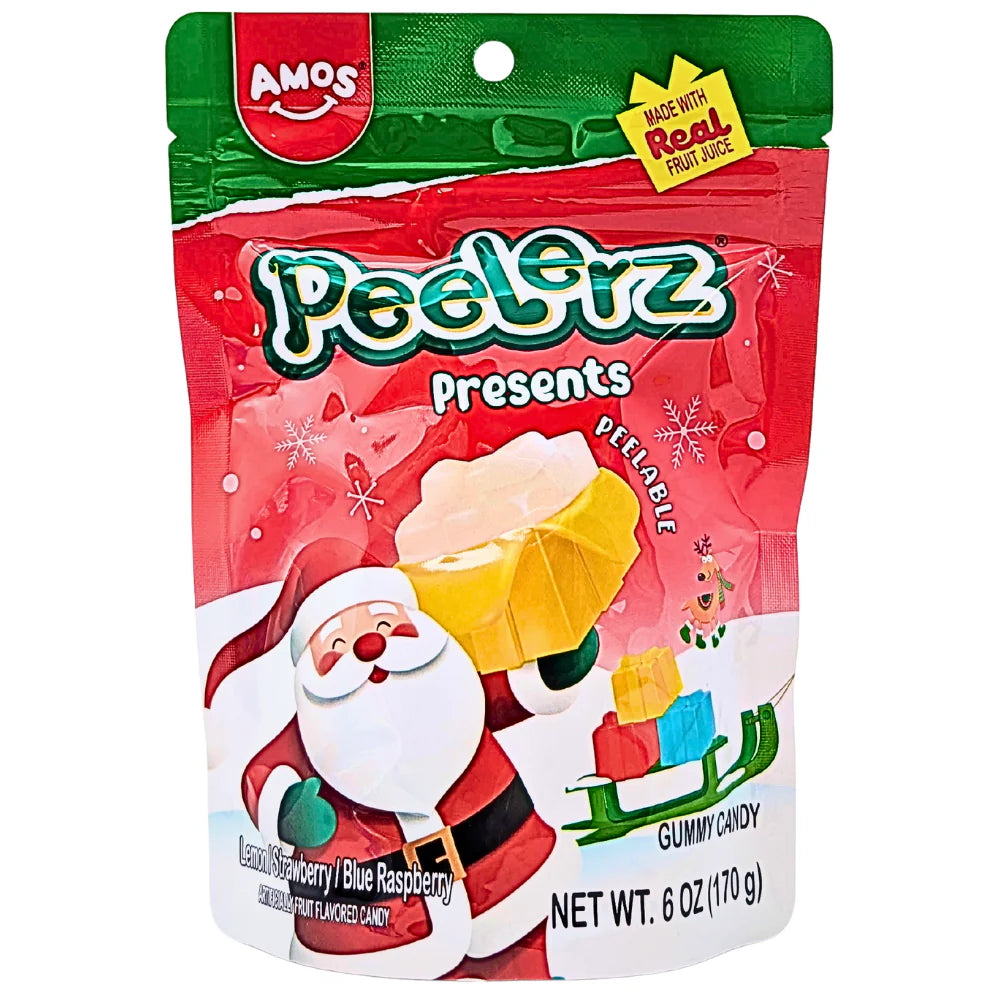 Amos Peelerz Holiday Gummy Presents - Christmas - 6oz
