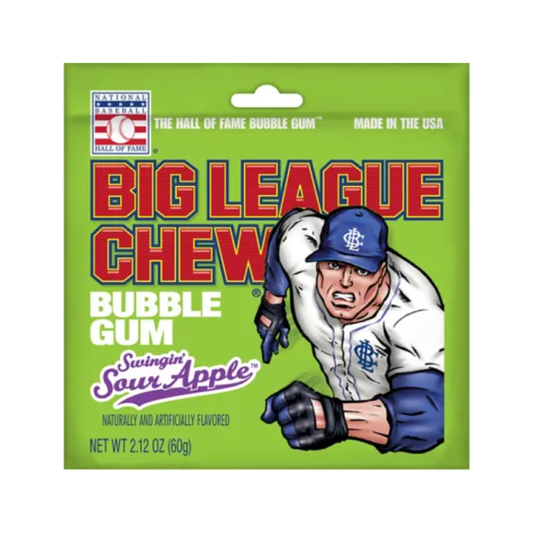 Big League Chew Swinging Sour Apple - 60g