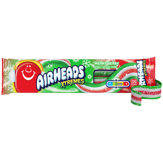 Airheads Xmas Xtremem Belts Merry Berry - Christmas - 57g
