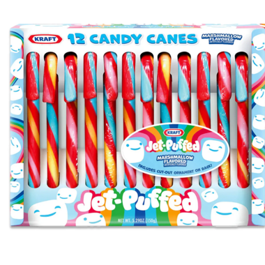 Jet Puffed Marshmallow Flavoured Candy Canes - Christmas - 150g