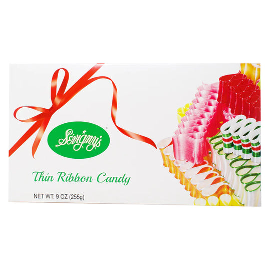 Sevigny's Christmas Thin Ribbon Candy Gift Box - 255g