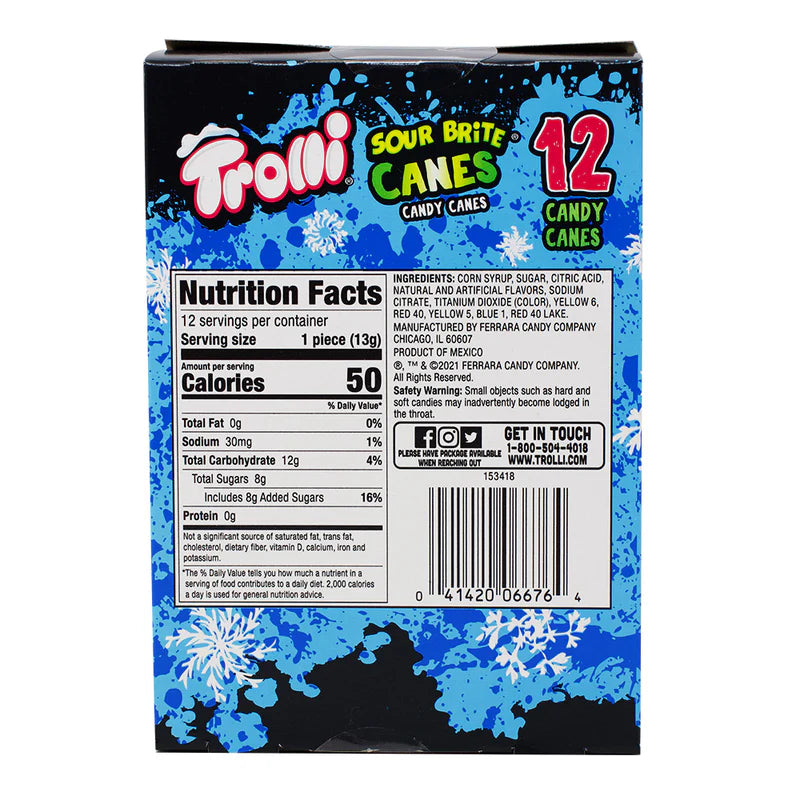 Trolli Sour Brite Candy Canes - Christmas - 150g
