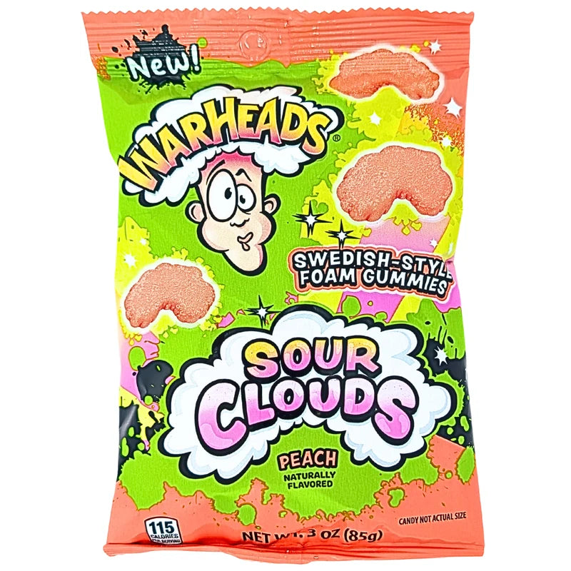Warheads Sour Clouds Peach - 3oz